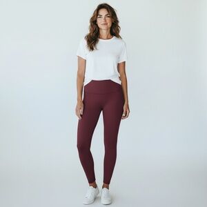 Like New White House Black Market Maroon Legging business casual
